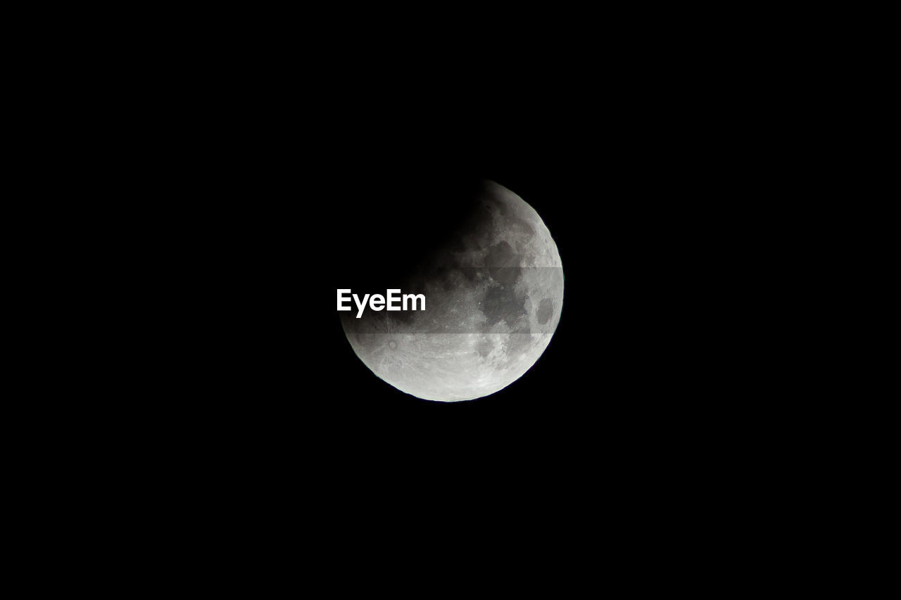 LOW ANGLE VIEW OF MOON AGAINST SKY