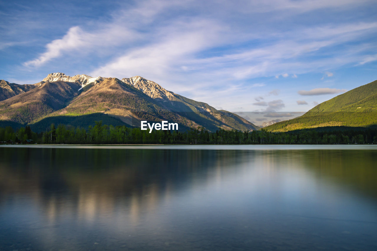 Reflection on whiteswan lake, british columbia