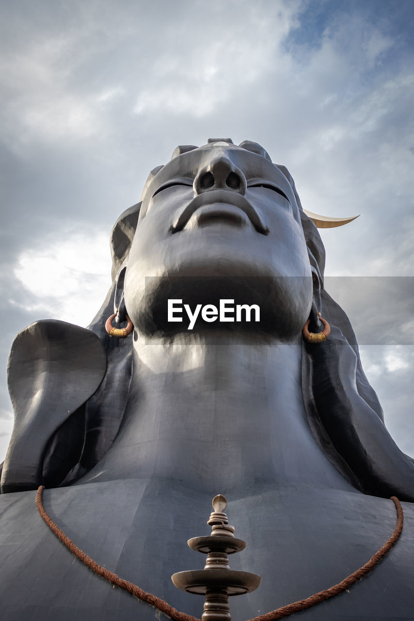 Adiyogi lord shiva statue from unique different angles