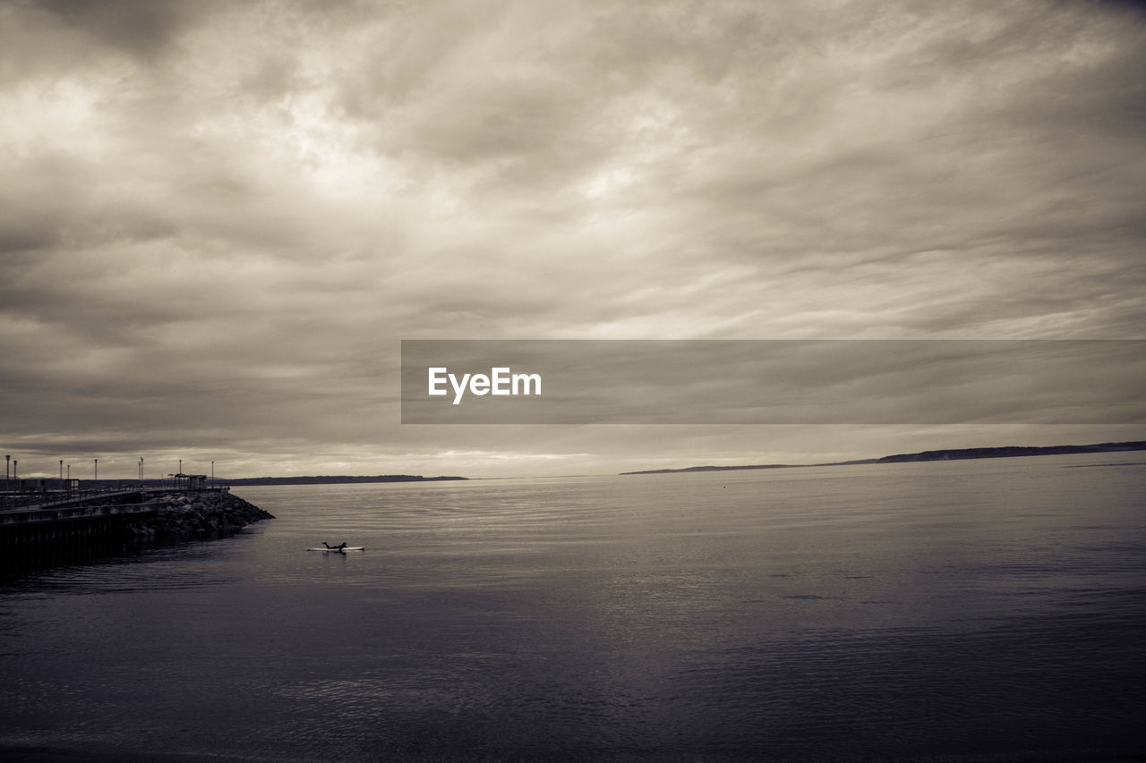 VIEW OF SEA AGAINST CLOUDY SKY