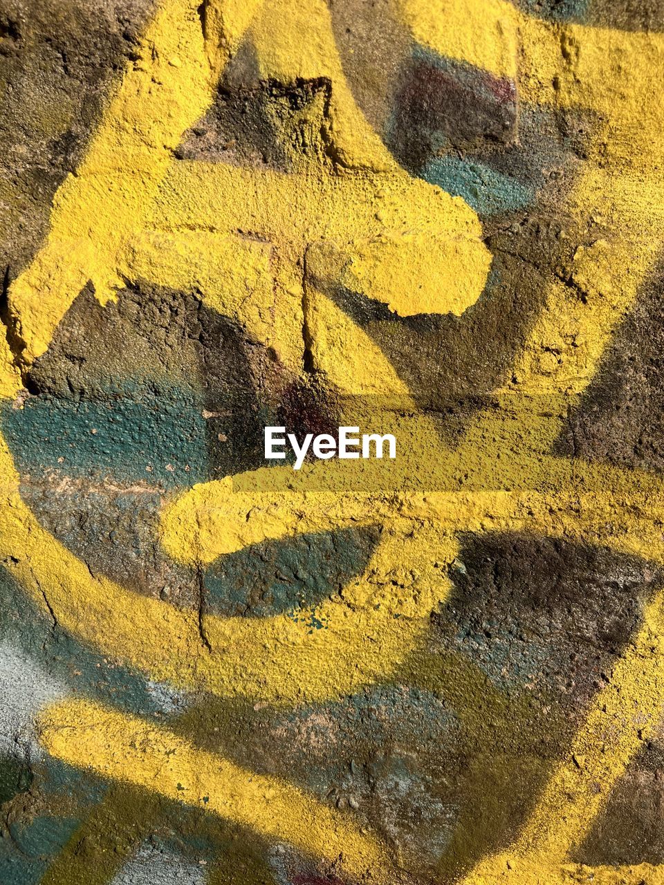 yellow, no people, full frame, day, backgrounds, close-up, textured, wall - building feature, communication, graffiti, sign, outdoors, paint, creativity, architecture, art, text, rough