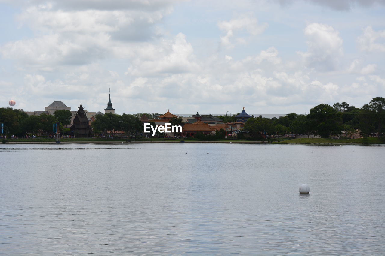 SCENIC VIEW OF RIVER AGAINST BUILDINGS