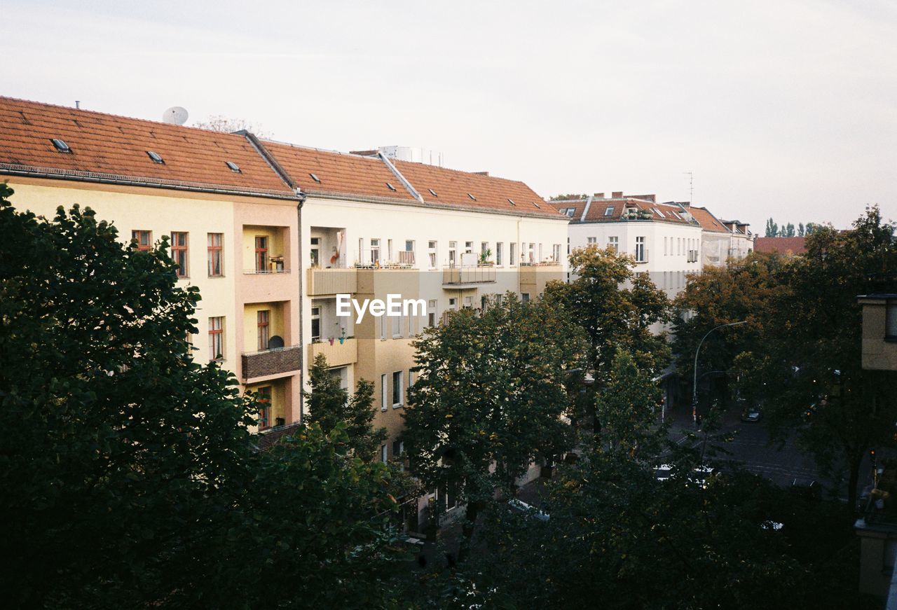Residential buildings in berlin against sky
