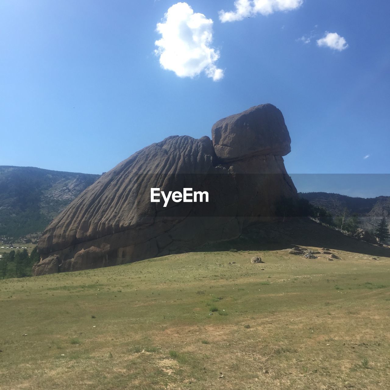 View of mountain against cloudy sky