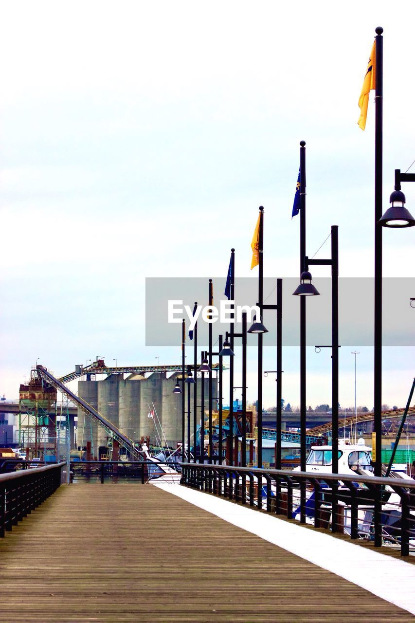 VIEW OF HARBOR AGAINST SKY