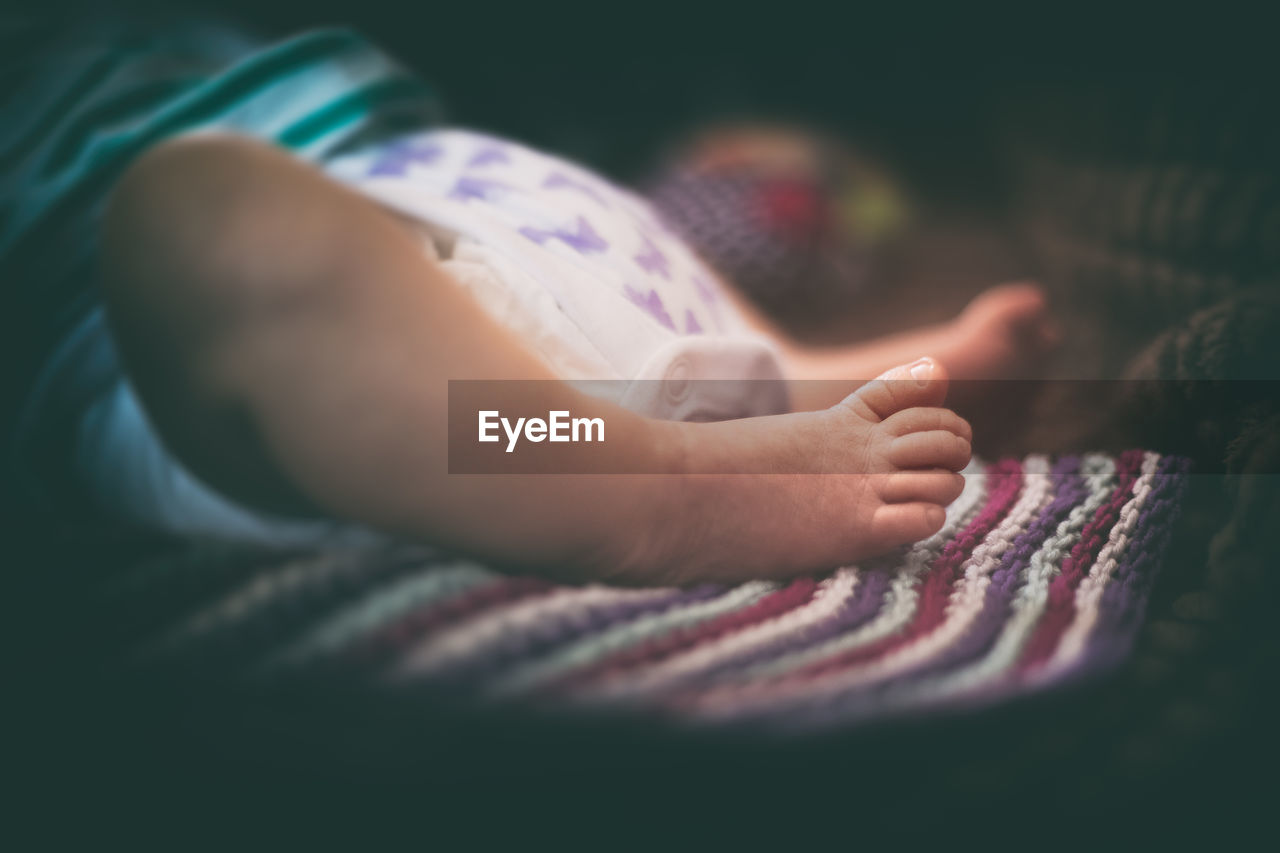 Close-up of baby feet