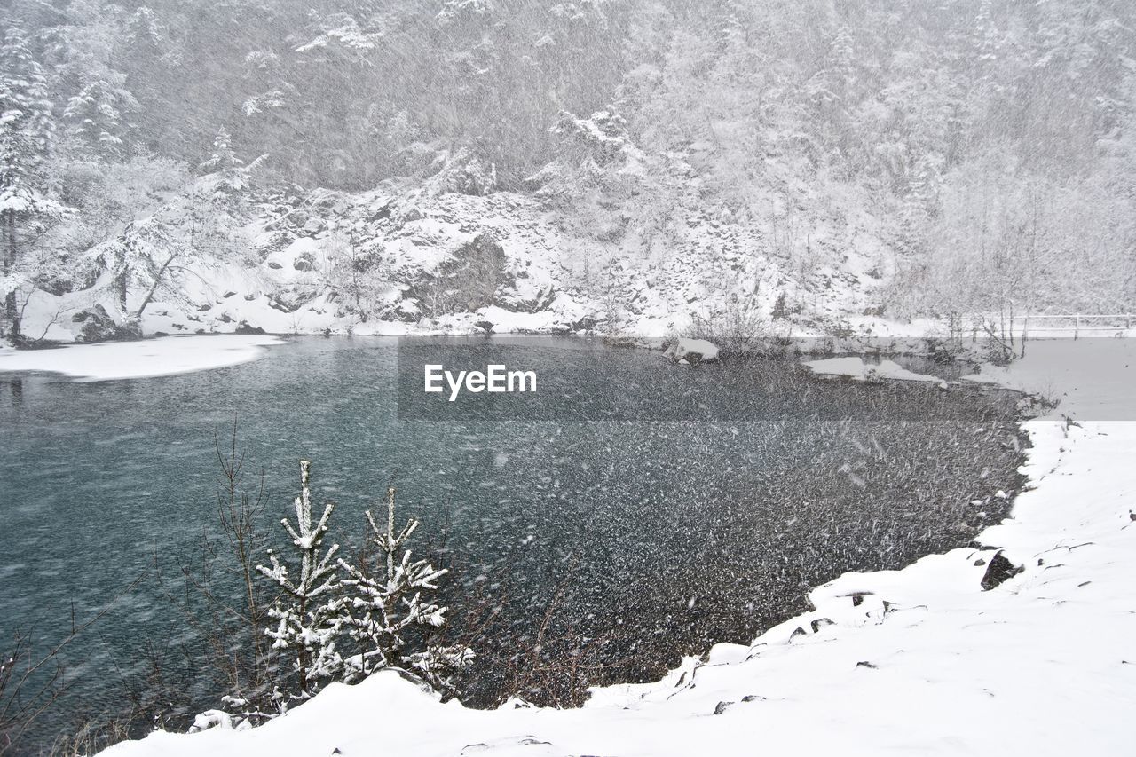 SCENIC VIEW OF FROZEN LAKE