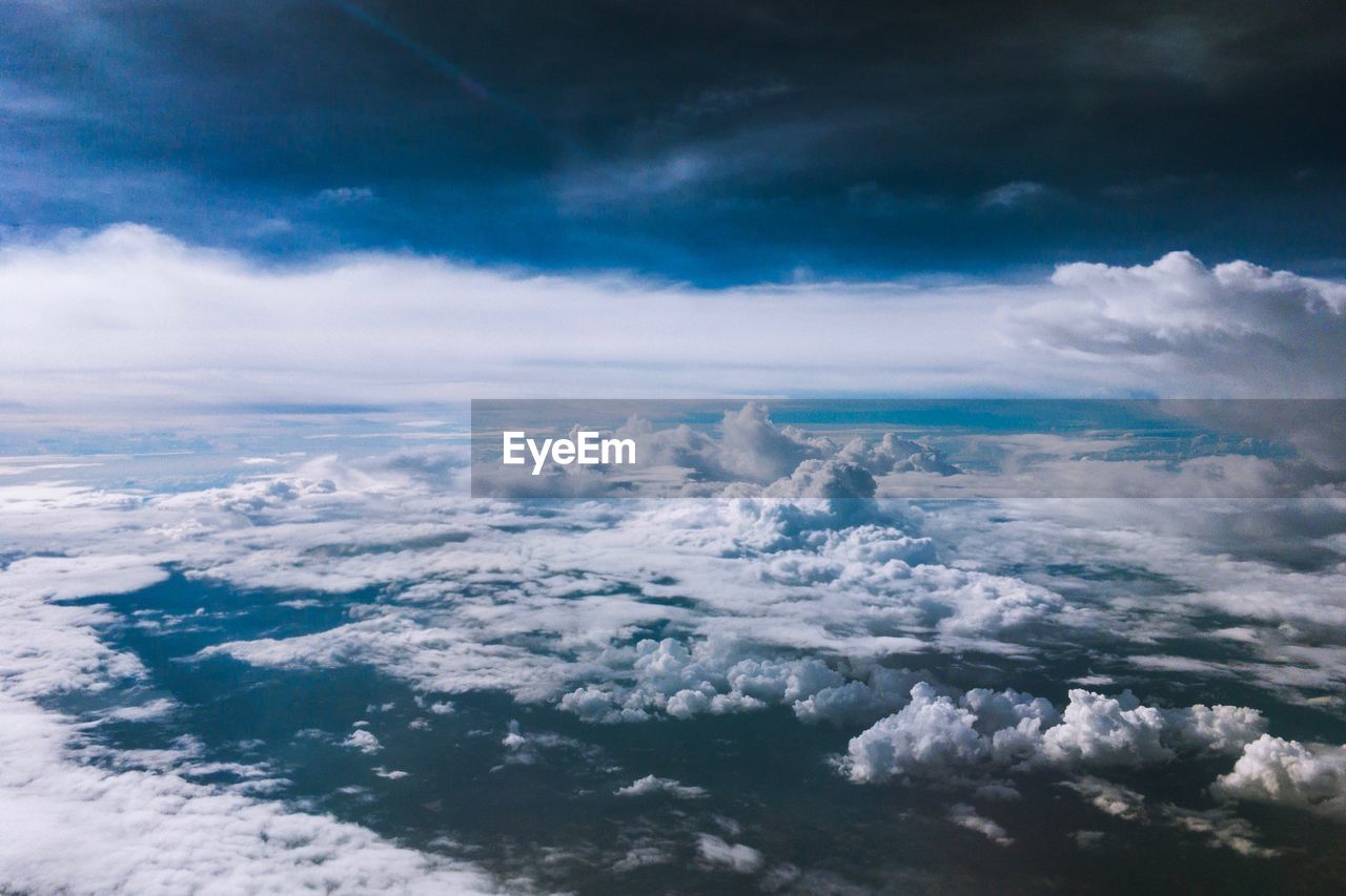 Aerial view of cloudscape against sky