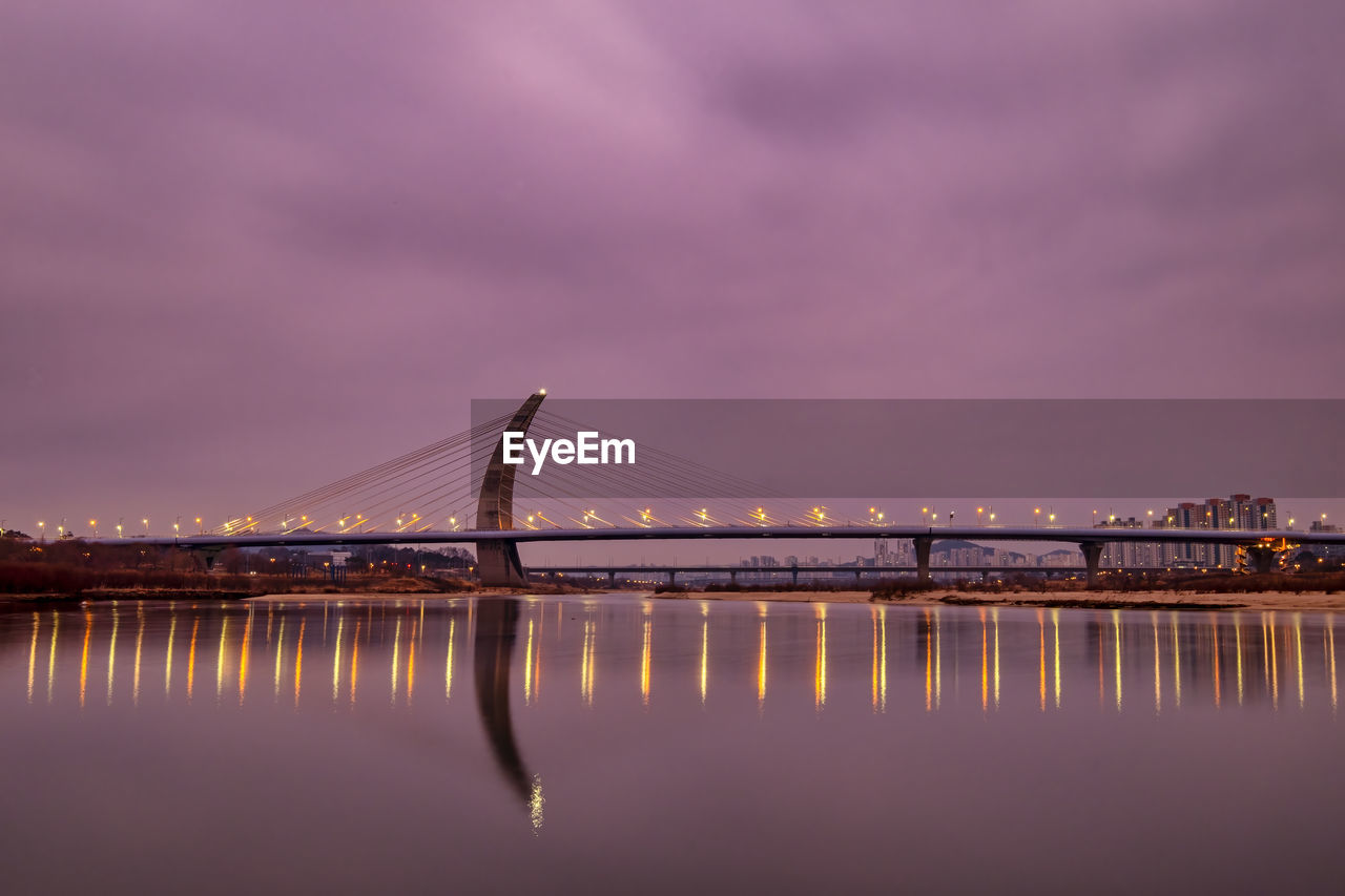 The bridge over river against the sky