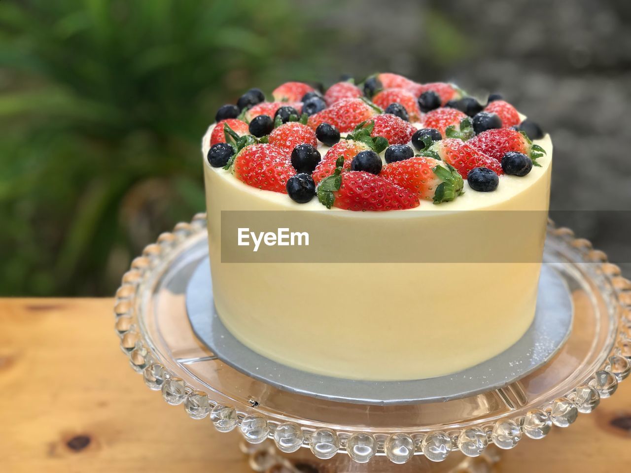 Close-up of dessert in plate on table