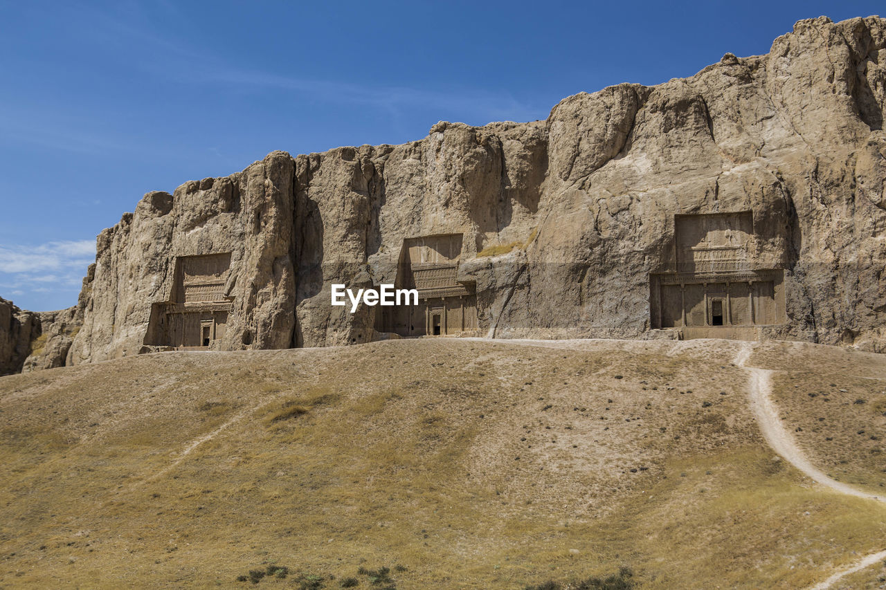 LOW ANGLE VIEW OF OLD RUIN BUILDING