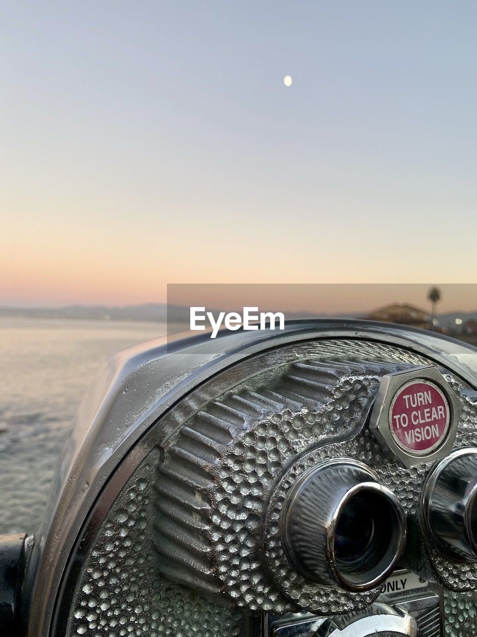 sky, vehicle, nature, sea, transportation, water, no people, sunset, mode of transportation, scenics - nature, binoculars, travel, car, close-up, astronomy, wheel, beauty in nature, outdoors, horizon, clear sky, metal, coin operated, moon, coin-operated binoculars