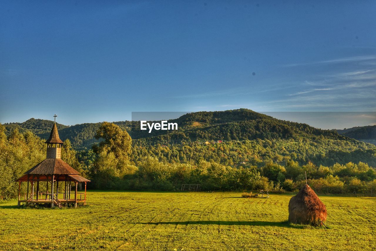 SCENIC VIEW OF AGRICULTURAL LANDSCAPE AGAINST SKY