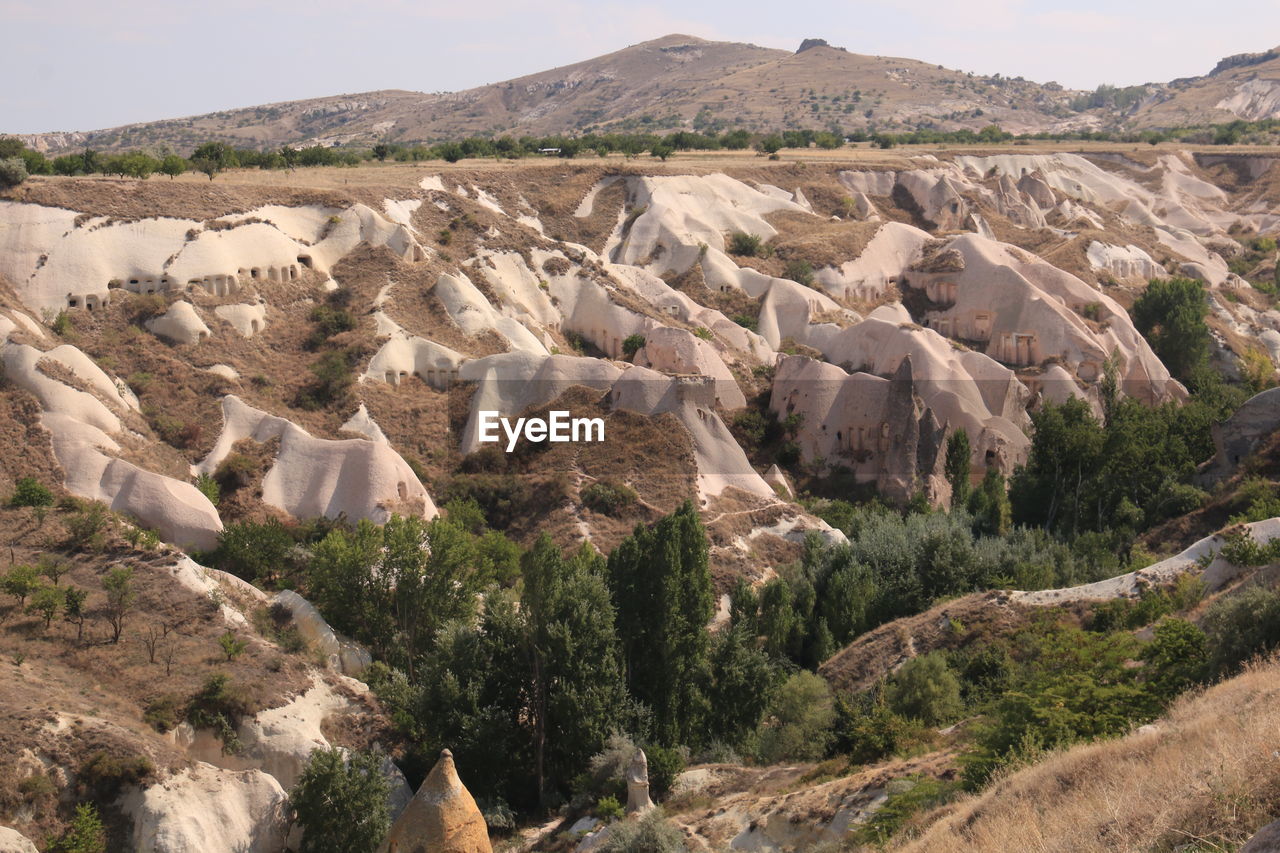 Scenic view of cappadocia landscape 