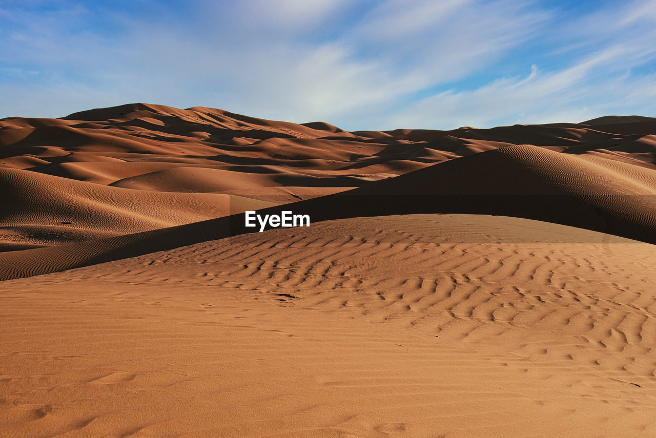 Scenic view of desert against sky