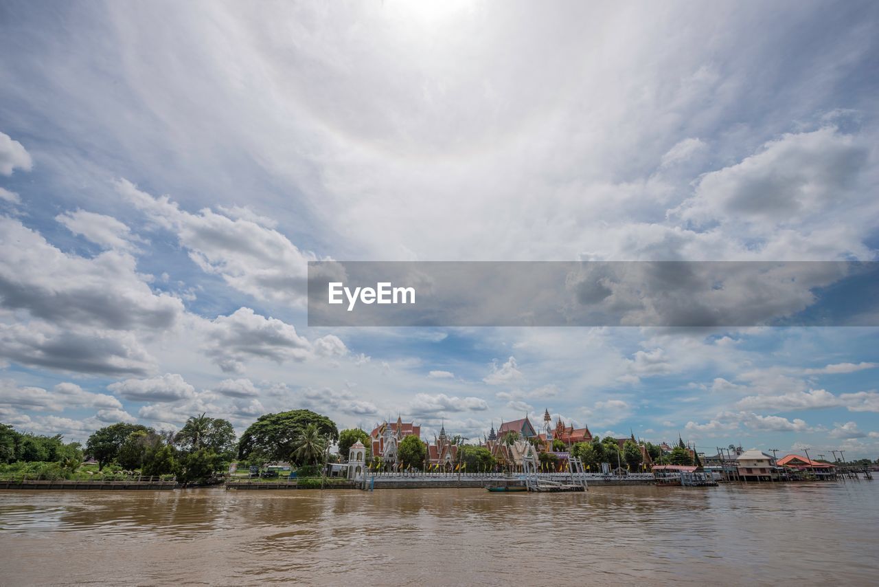 Scenic view of river against sky