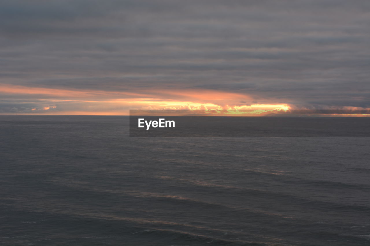 SCENIC VIEW OF SEA DURING SUNSET