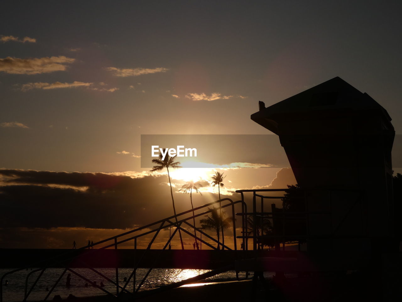 SILHOUETTE BRIDGE AGAINST SKY DURING SUNSET