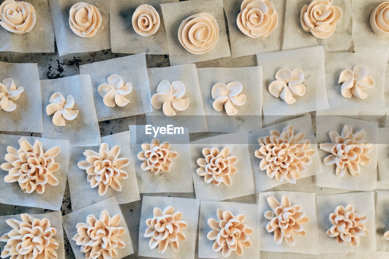 Full frame shot of patterned icing