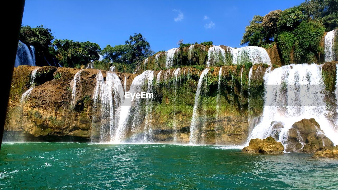 Scenic view of  detian waterfall