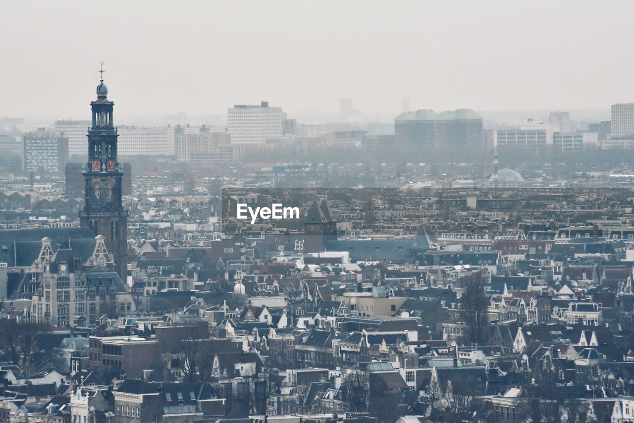 Aerial view of buildings in city