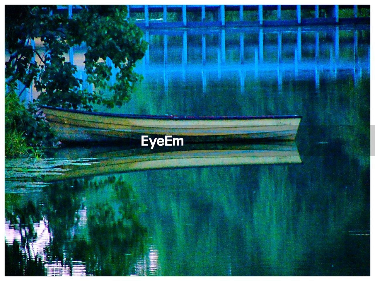 SCENIC VIEW OF LAKE WITH TREES REFLECTION