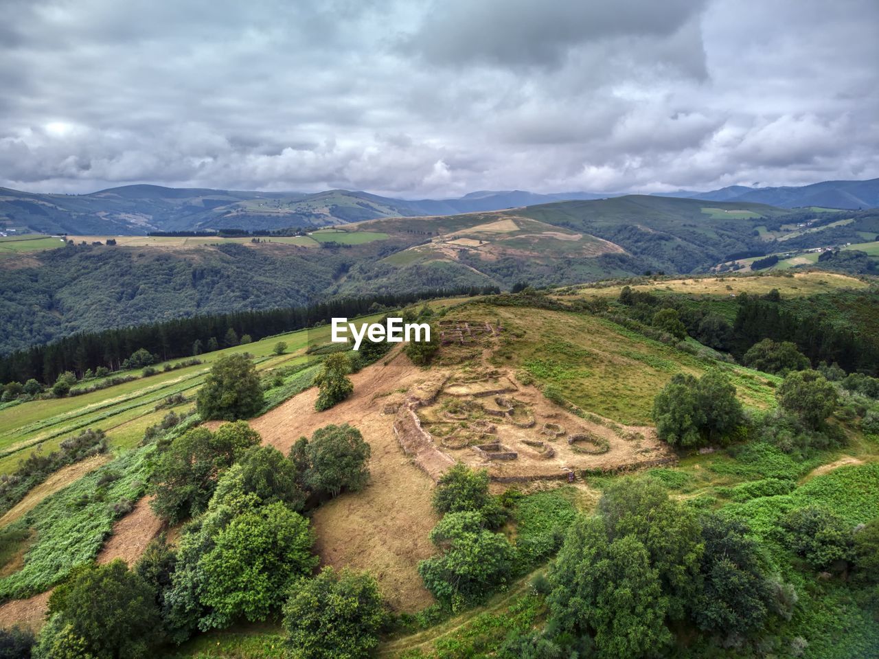 Castro de san chuis in allande, an iron age town in asturias, spain.