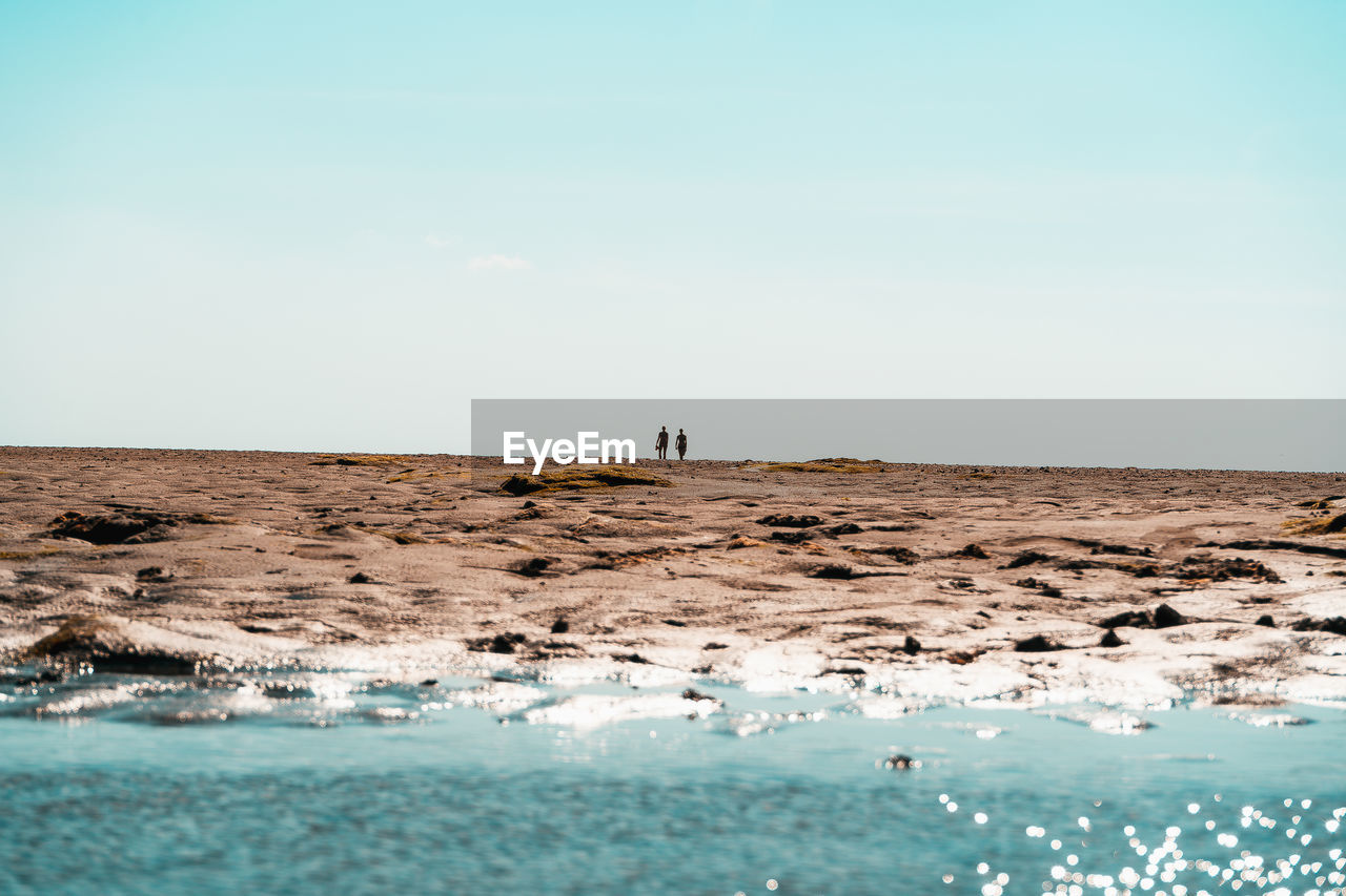 Scenic view of the watt of the northsea against sky