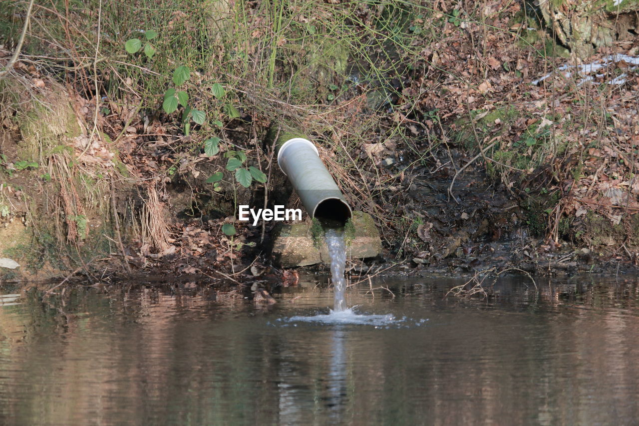 WATER FLOWING THROUGH PIPE