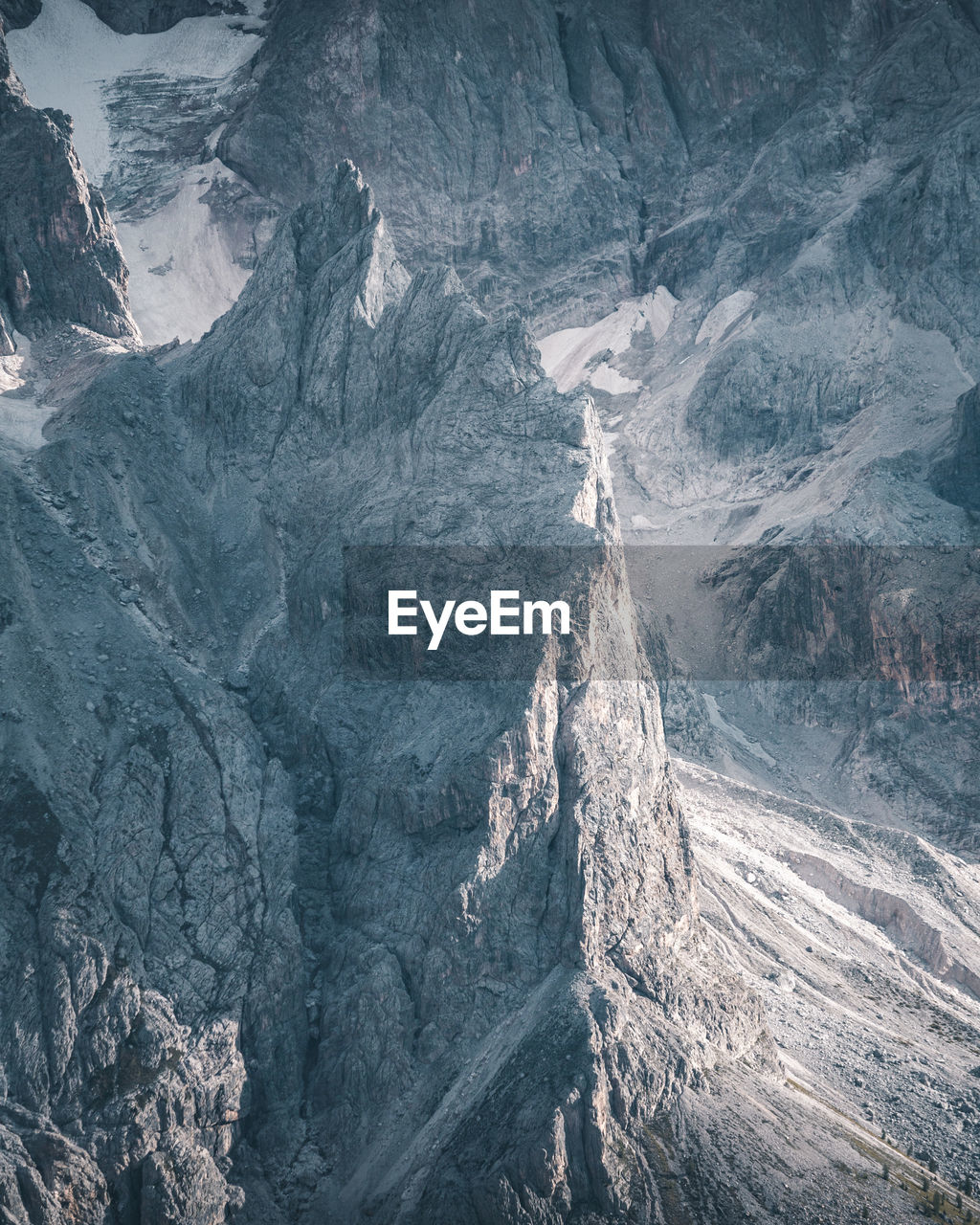 Aerial view of snowcapped mountains