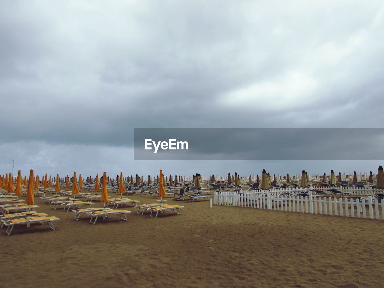 Panoramic view of beach against sky in city