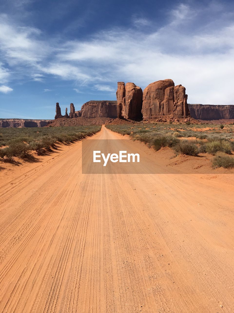 Scenic view of desert against sky