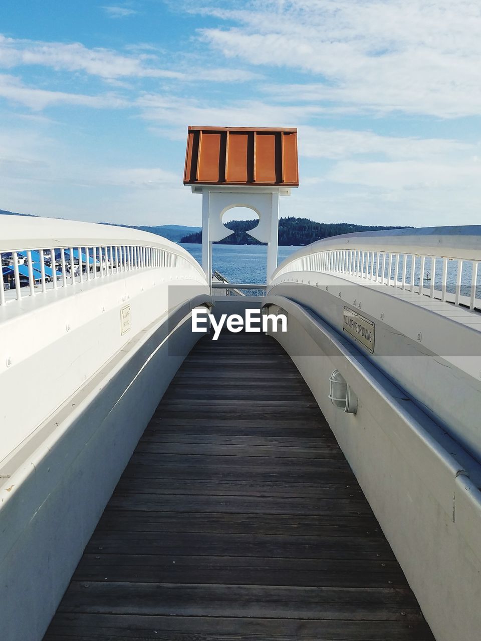 View of bridge over sea against sky