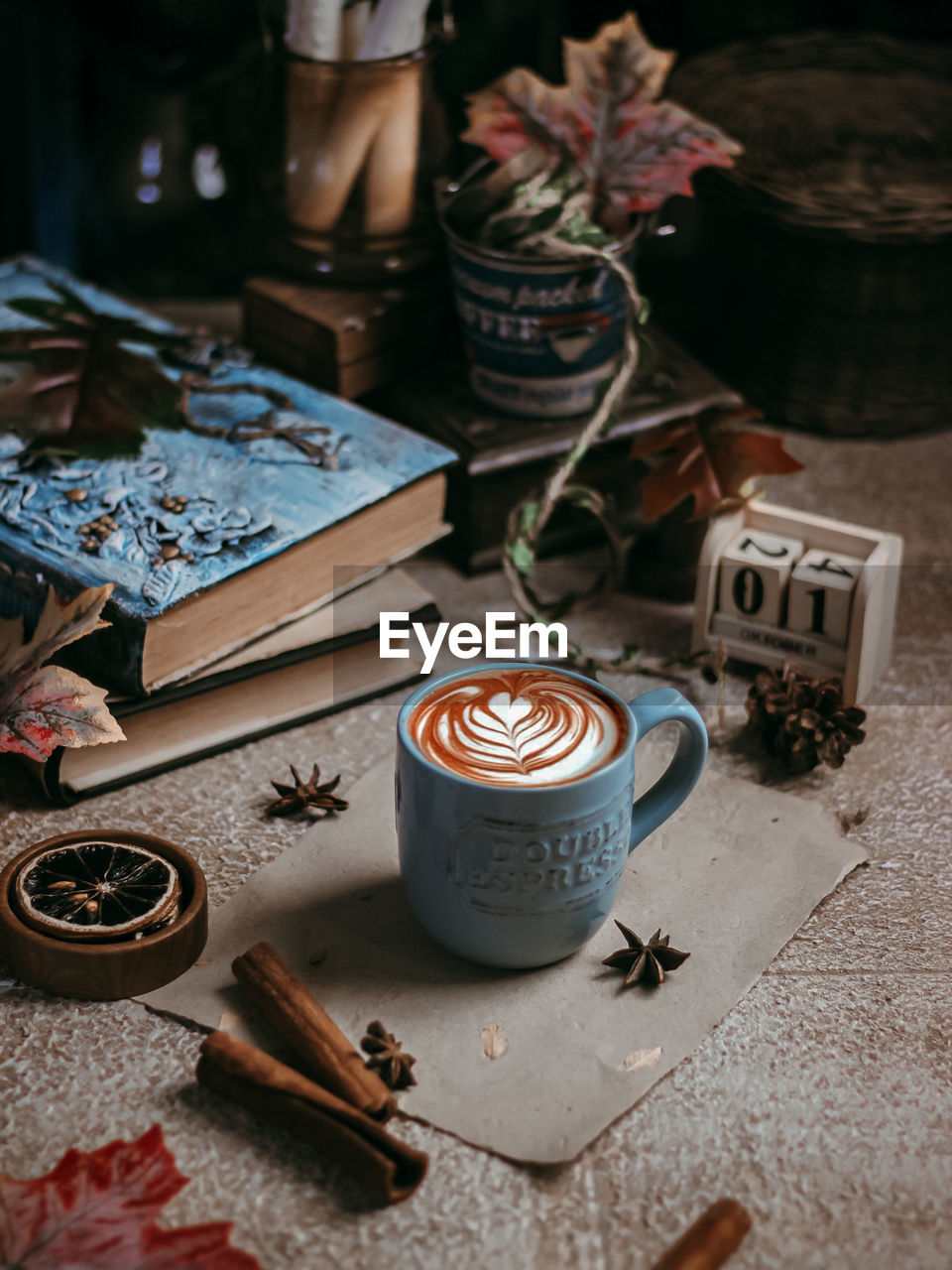 A cup of coffee on the table. stilllife darkmood photography