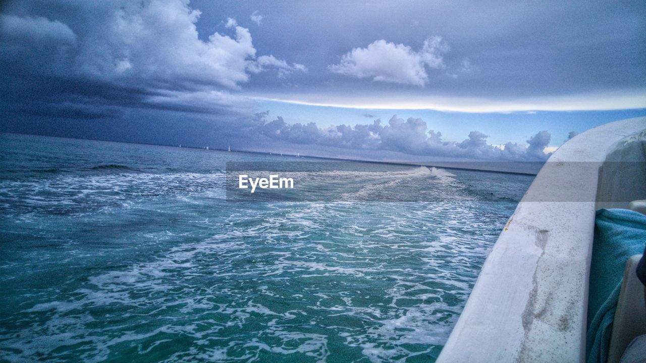 Close-up of sea against sky