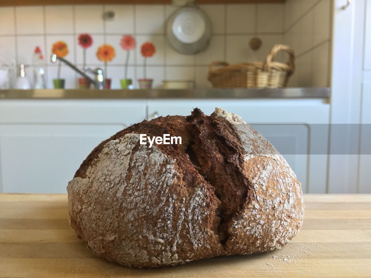 Close-up of bread on table