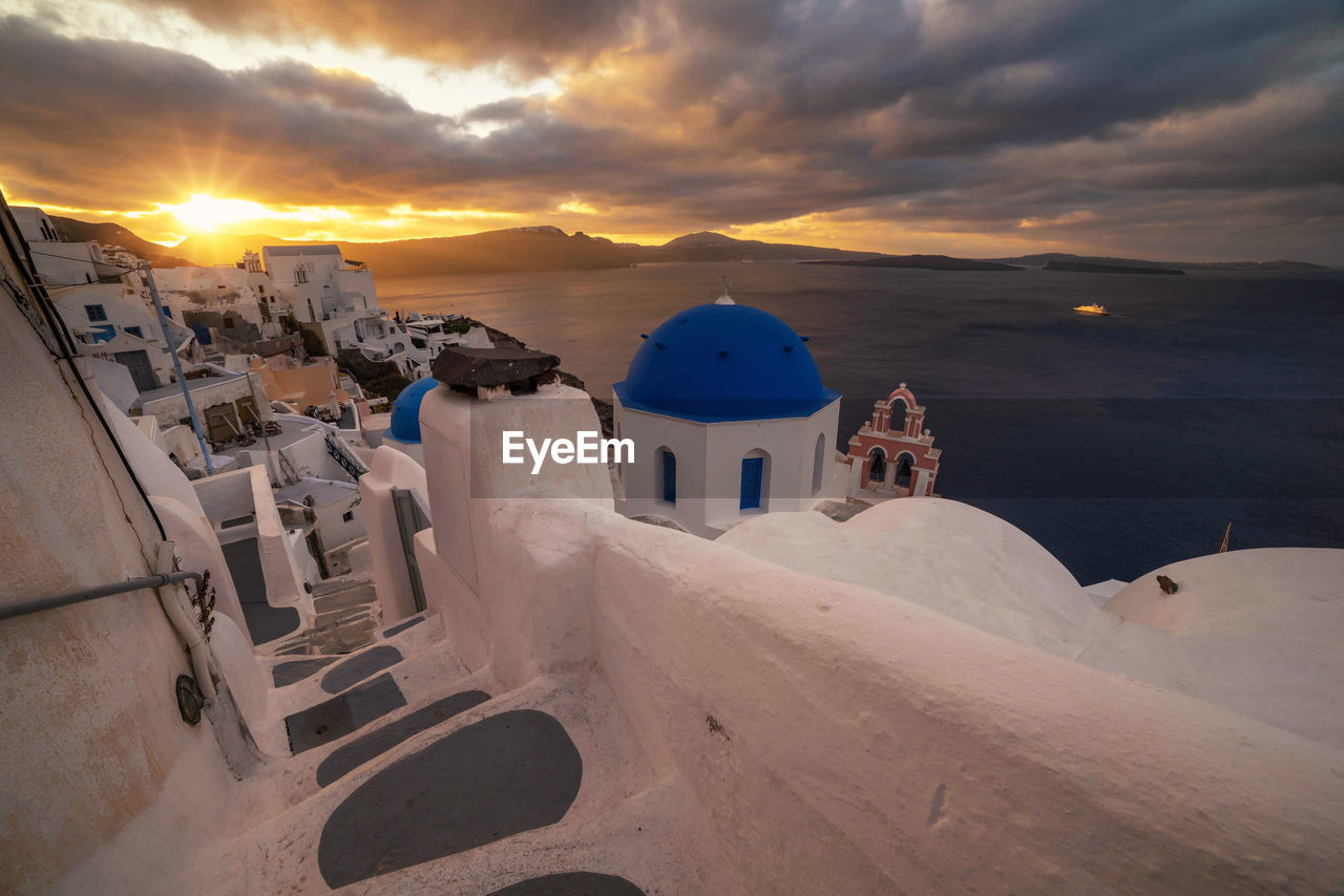 Sunrise over oia santorini