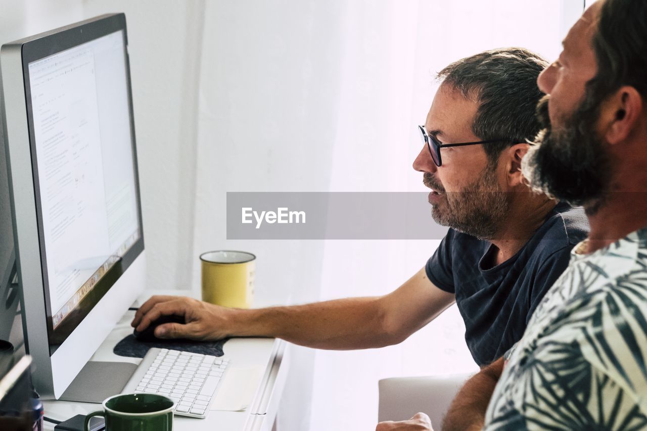 Man working on laptop