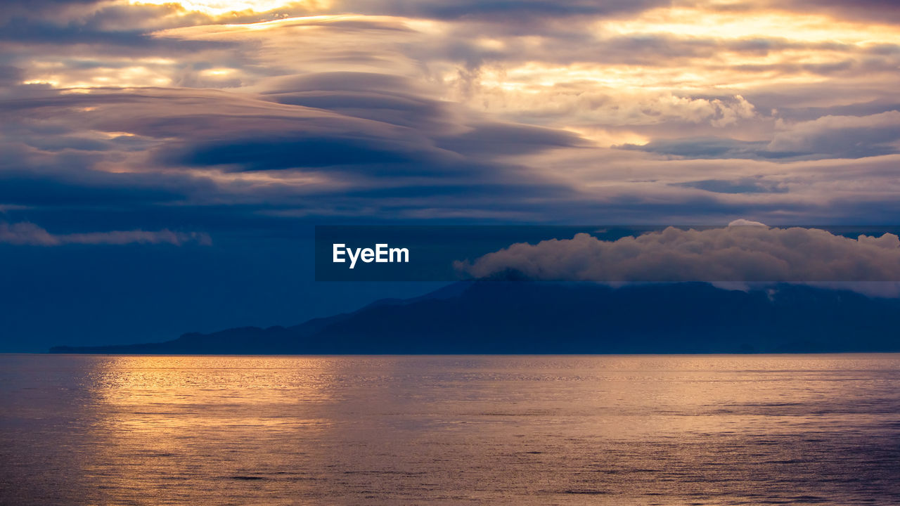 SCENIC VIEW OF SEA BY DRAMATIC SKY