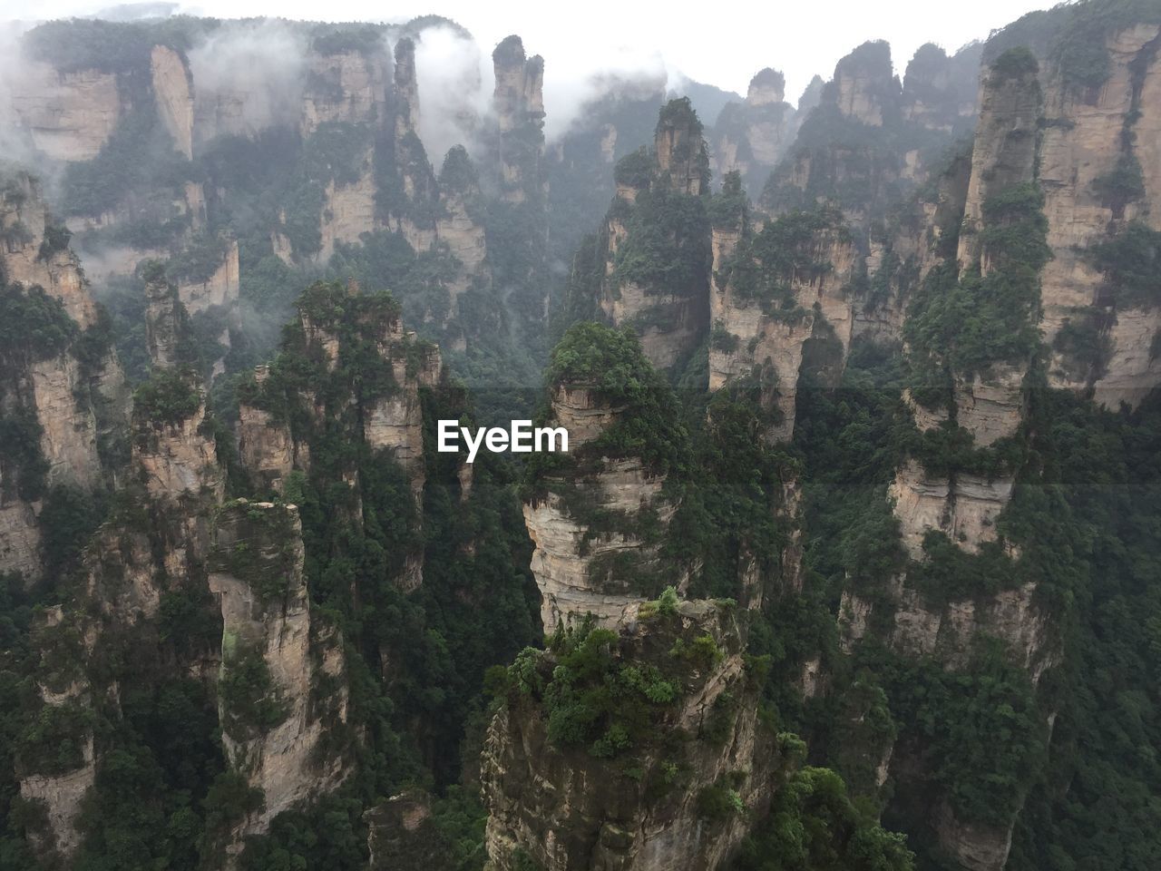 Scenic view of rocky mountains