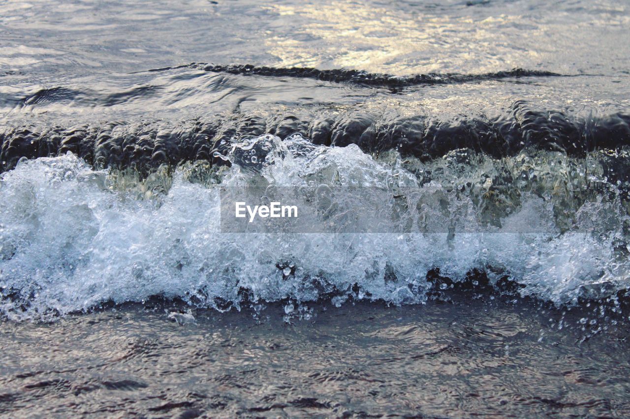 Close-up of waves in sea