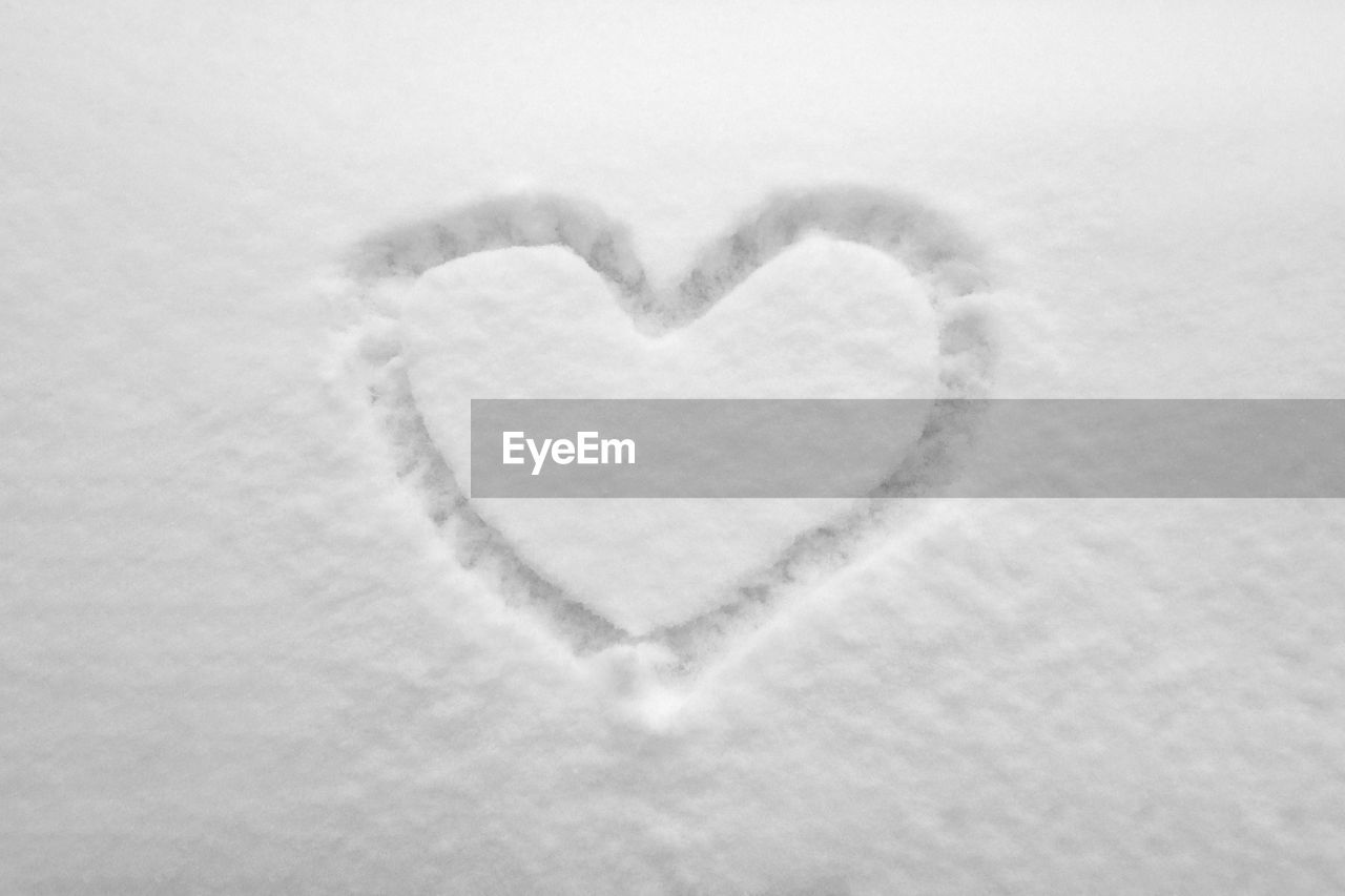 CLOSE-UP OF HEART SHAPE ON WHITE BACKGROUND