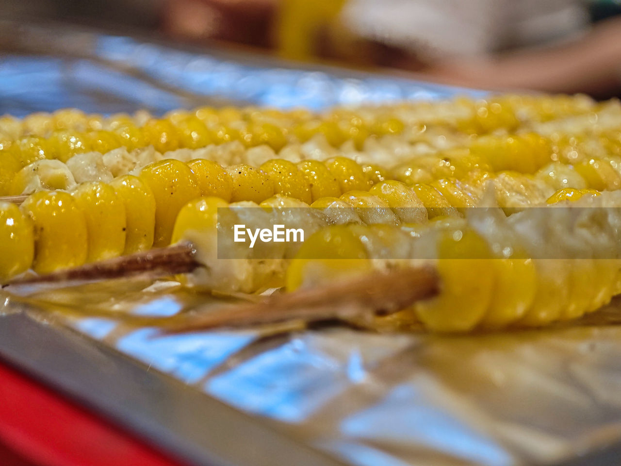 food, vegetable, food and drink, freshness, dish, yellow, selective focus, cuisine, meal, business, business finance and industry, close-up, asian food, sweet corn, produce, fast food, healthy eating, indoors, no people, street food, market, in a row
