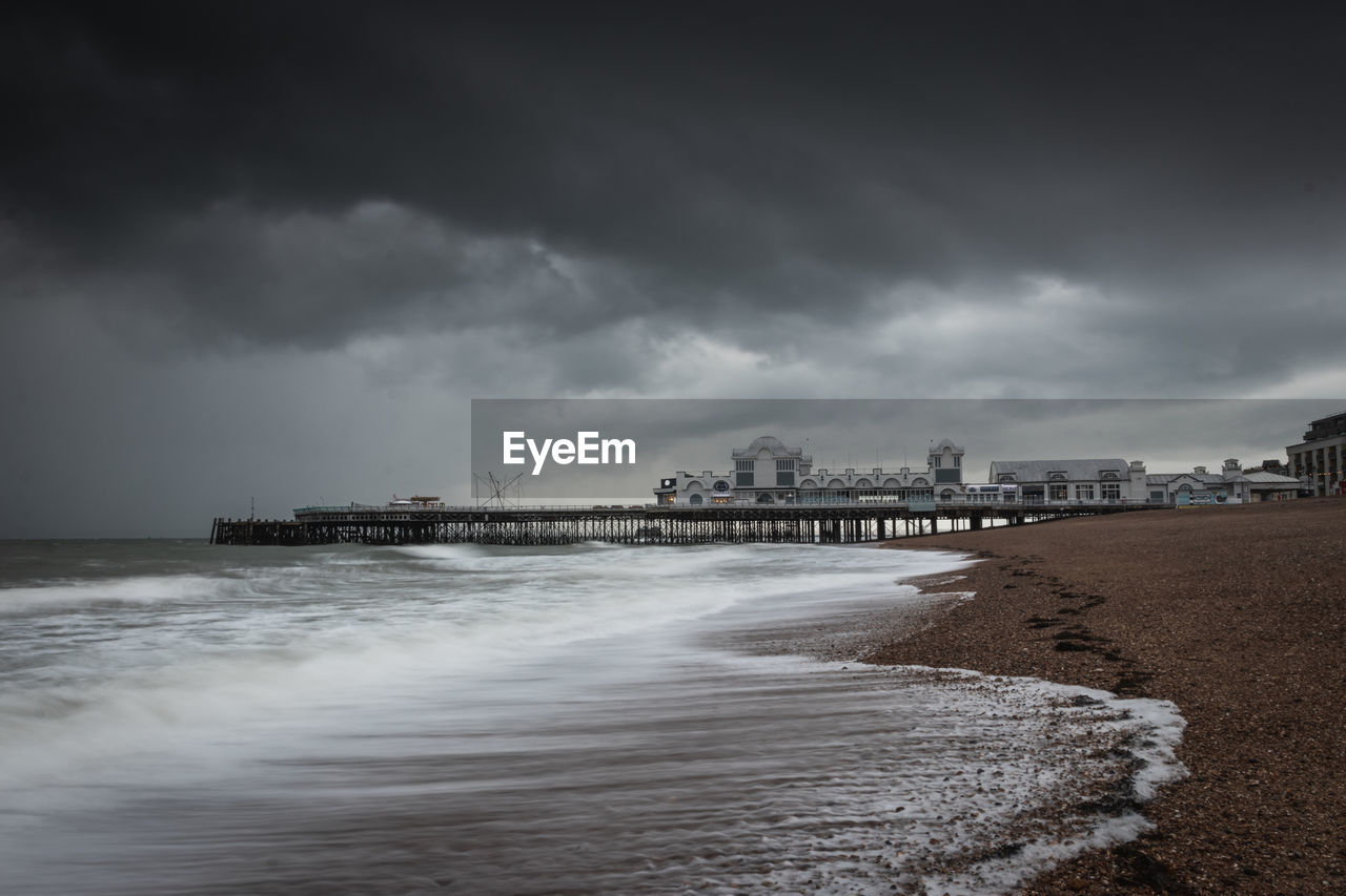 South parade pier below a storm, southsea uk 