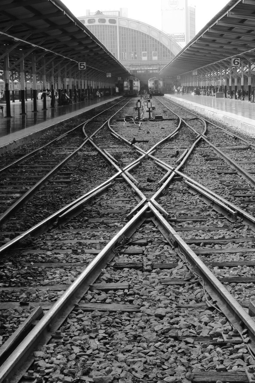 RAILROAD TRACKS ON RAILWAY TRACK