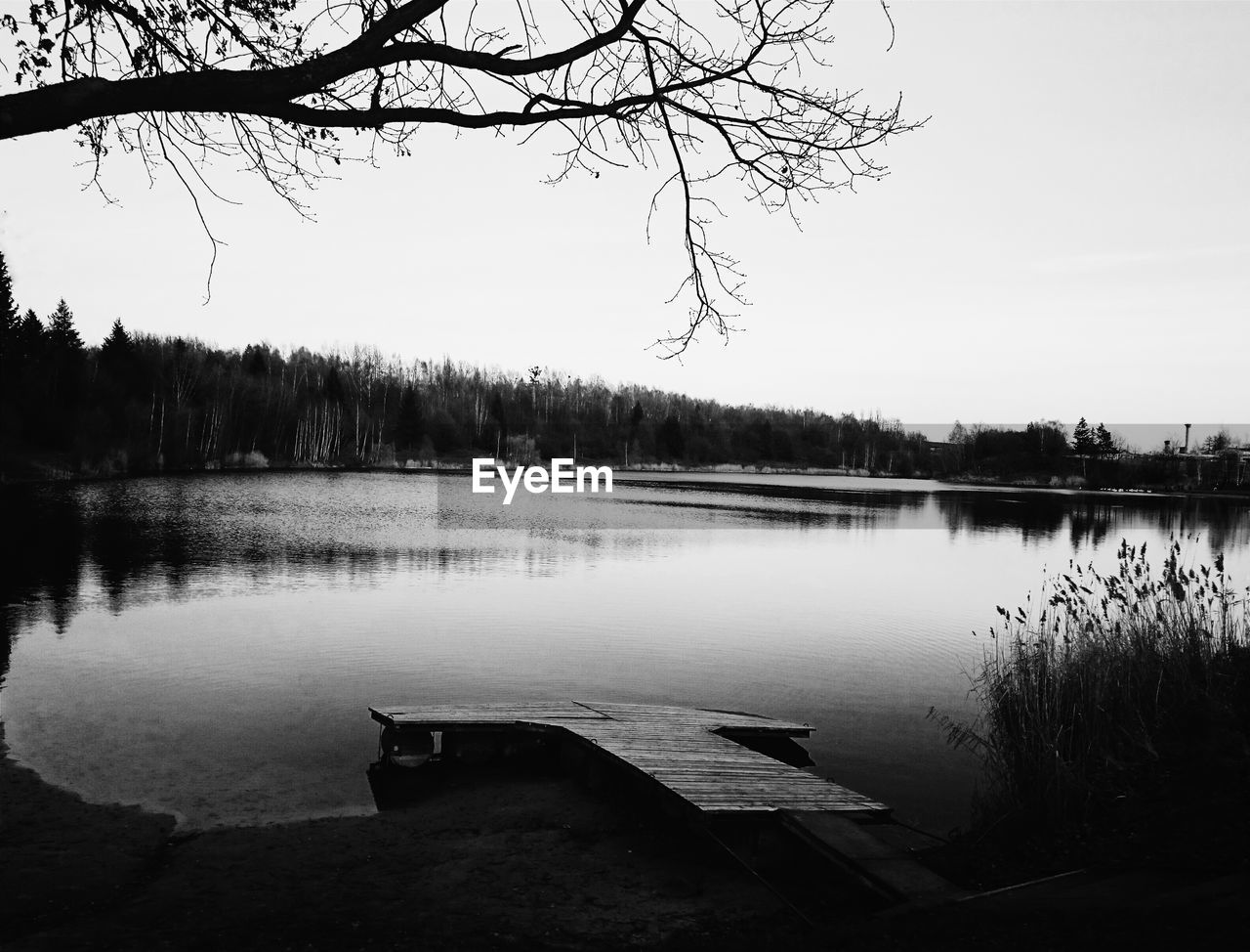 Scenic view of calm lake