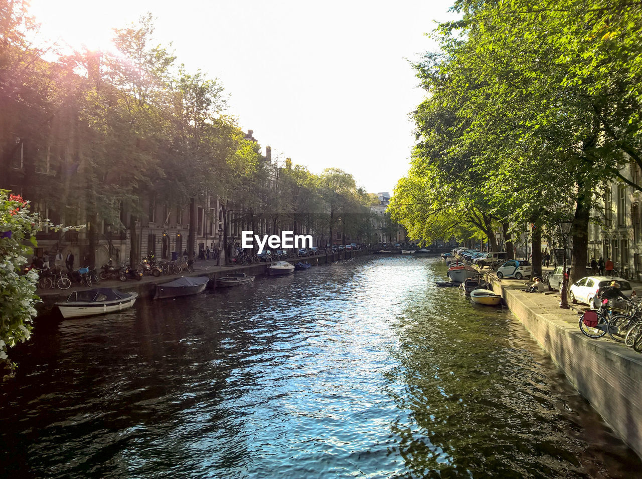 VIEW OF BOATS IN CANAL