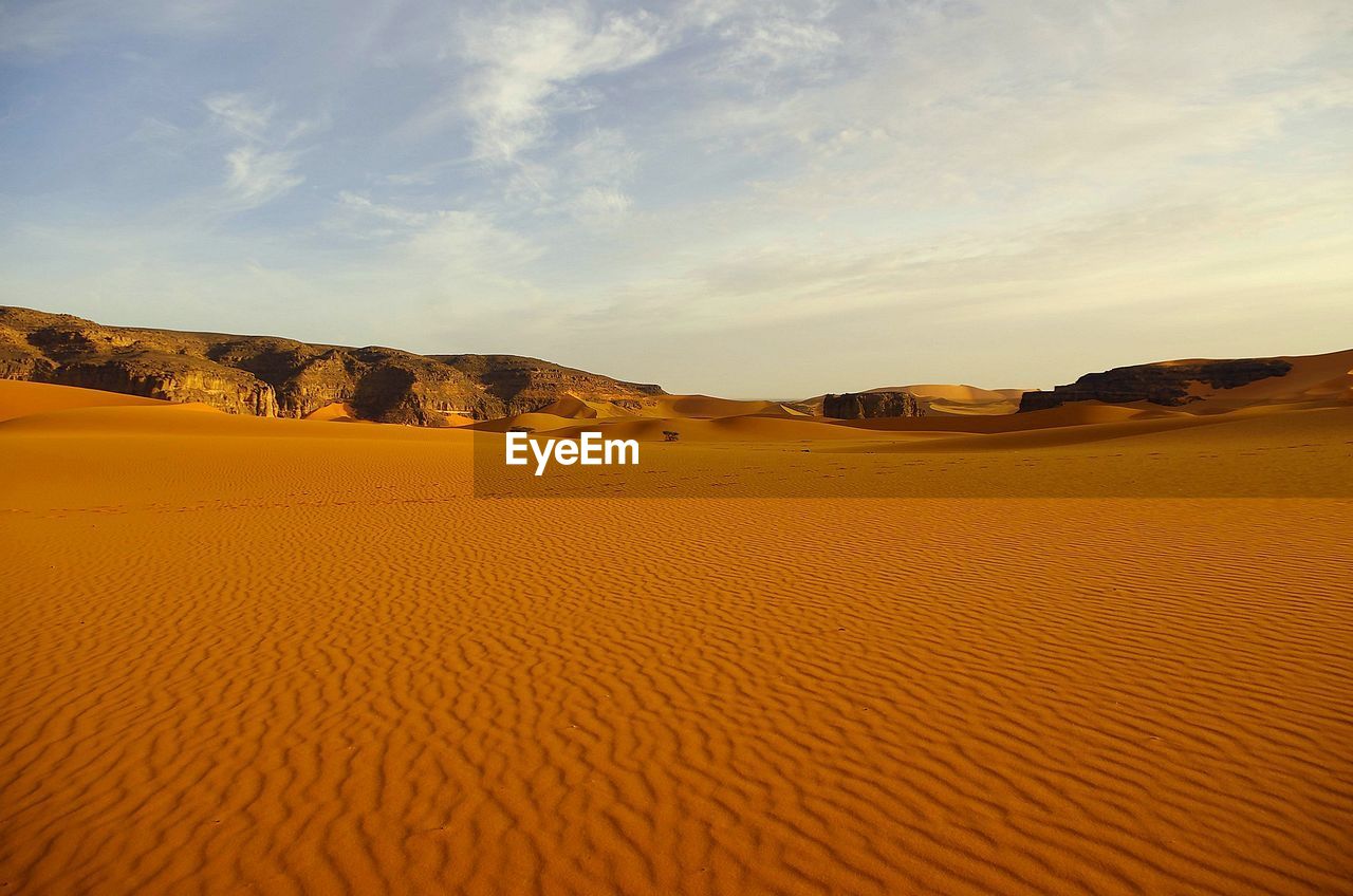 Scenic view of desert against sky