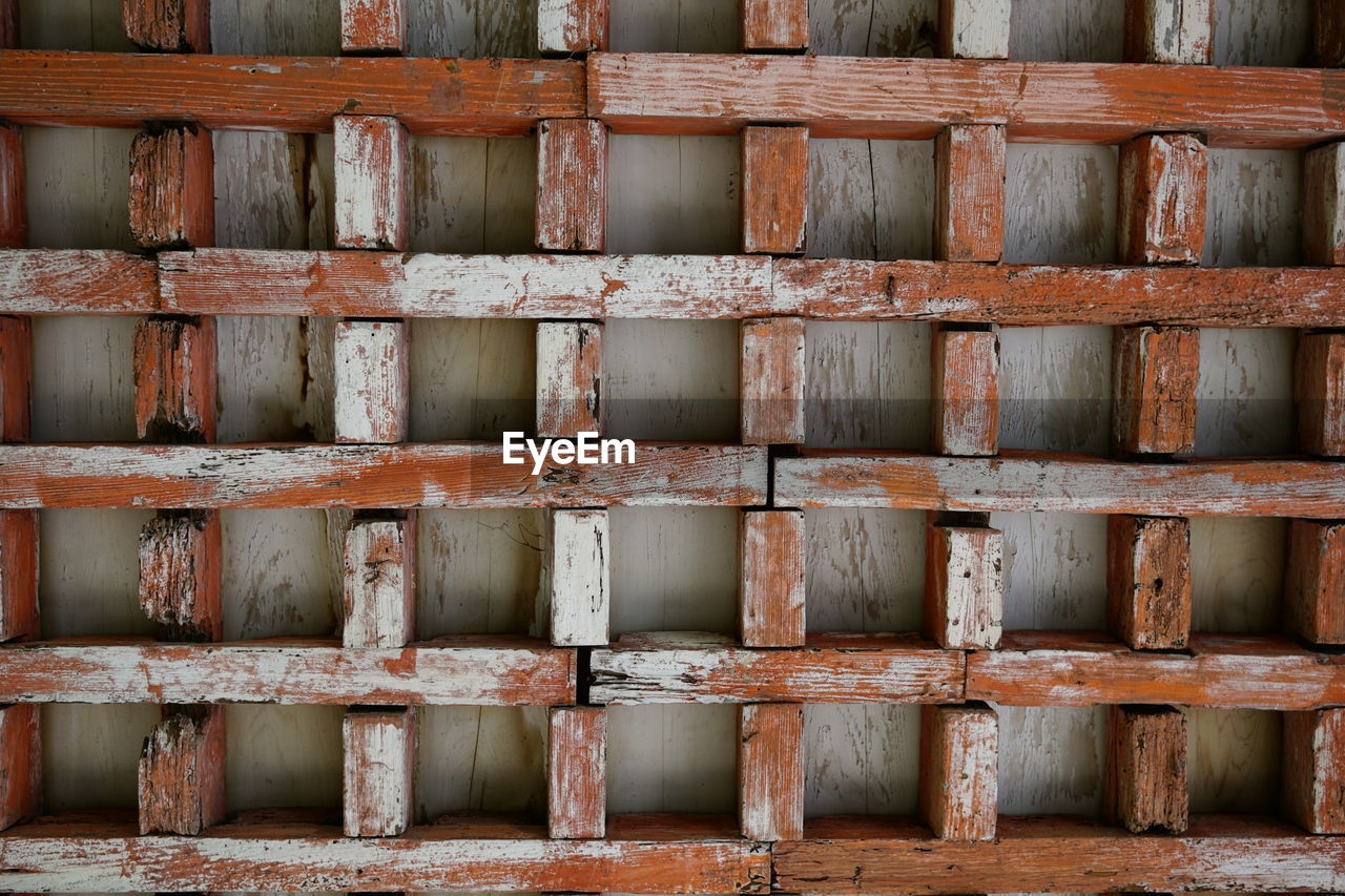 Full frame shot of rusty metallic structure