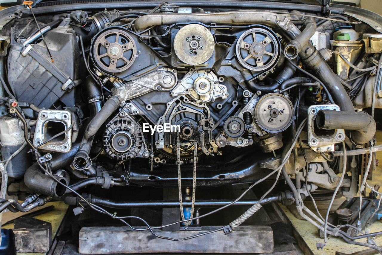 Close-up of vintage car